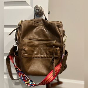 Faux Leather Backpack